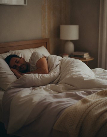 A Moonwink customer sleeping peacefully